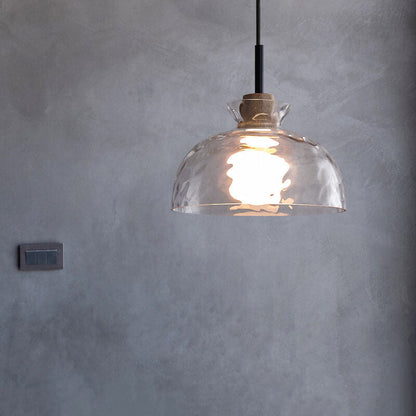 Stylish Wooden Glass Pendant Ceiling Light