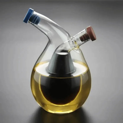 Elegant Glass Oil and Vinegar Server Set