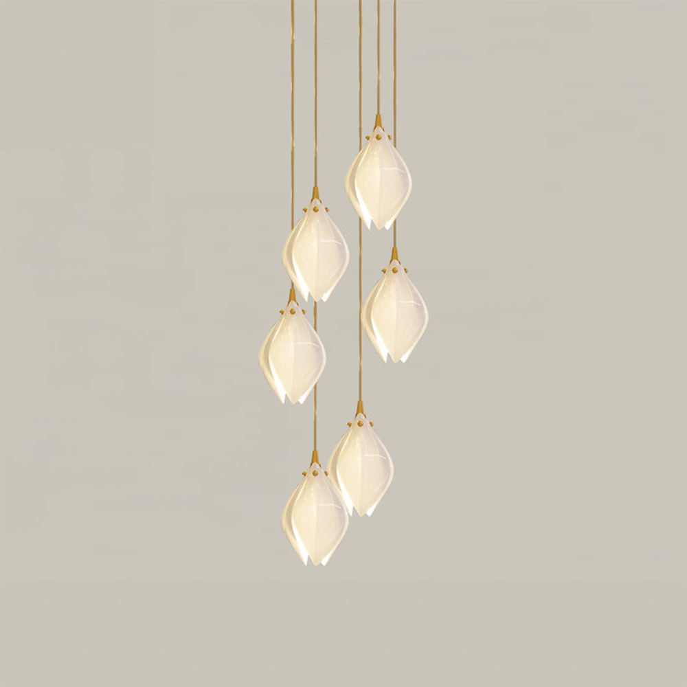 Unique Floral Drop Pendant Light