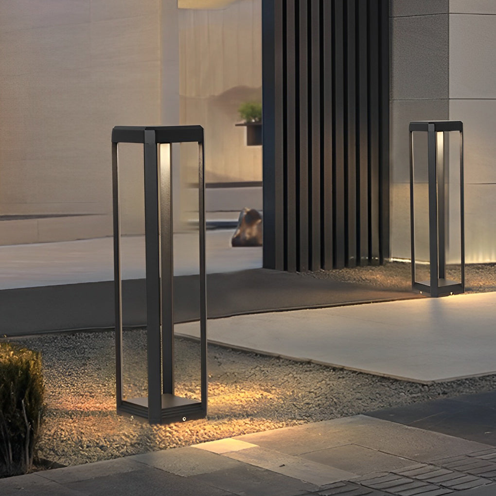 Outdoor Simple Stainless Steel Solar Powered Path Lights