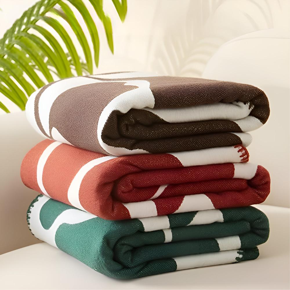 Colorful Soft Acrylic Throw Blanket