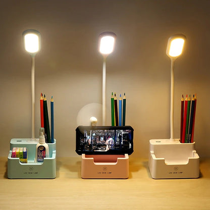 Compact Desk Lamp with Phone Stand