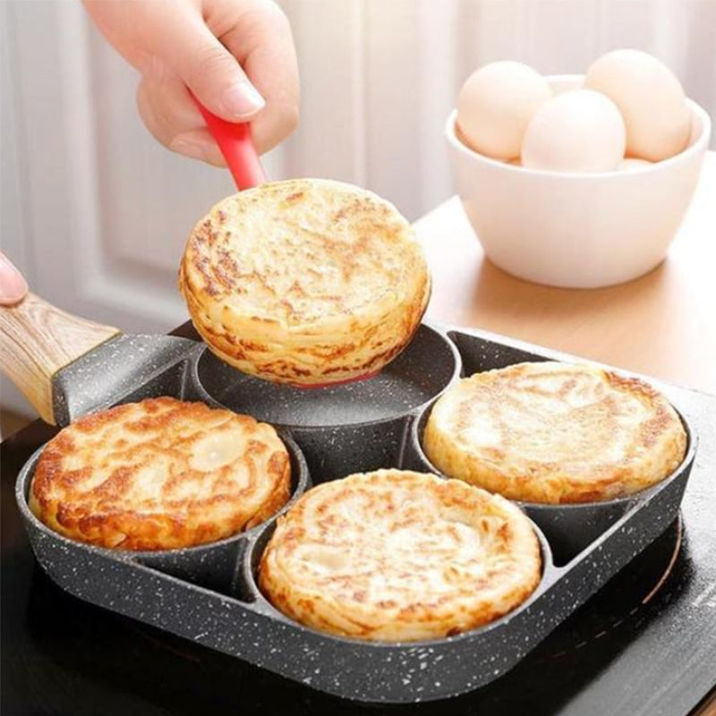 Non-Stick Four Egg Pan, Easy Breakfast Frying Skillet
