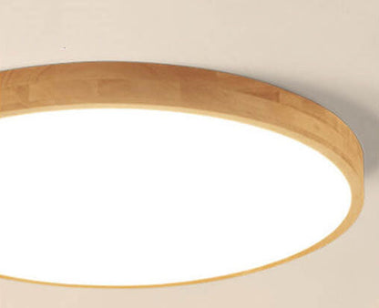 Sleek Wood LED Ceiling Light 24 Adjustable Warm White