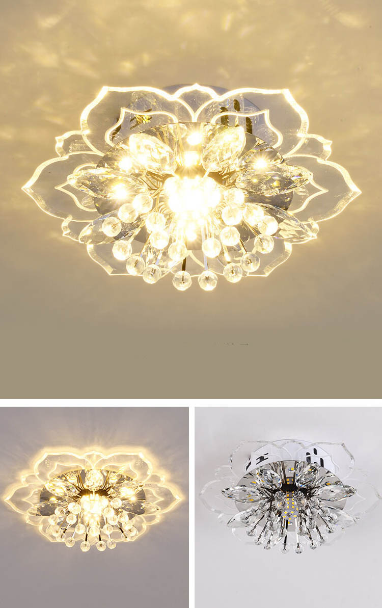 Elegant Crystal LED Flush Mount Ceiling Light