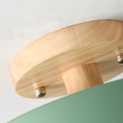 Sleek Wooden LED Semi Flush Mount Ceiling Light