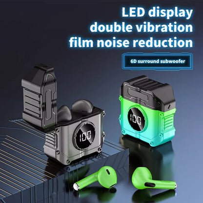 Wireless Bluetooth Headphones with Mic Display