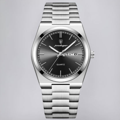 Luxury Green Face Date Stainless Steel Watch