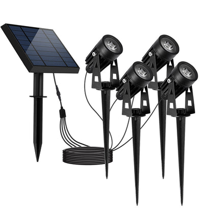 Bright Outdoor Solar Powered Spotlight Kit