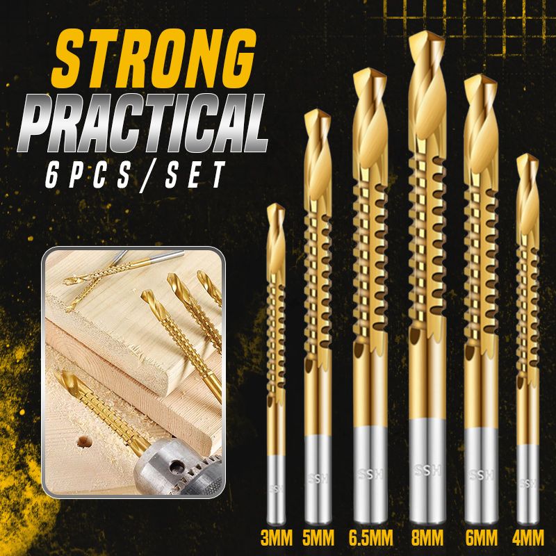 Premium Titanium Drill Bits Set (6 Pieces) - Cofik