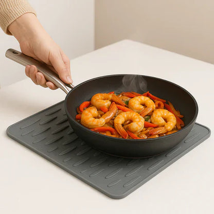 Premium Silicone Dish Drying Mat - Non Slip & Compact
