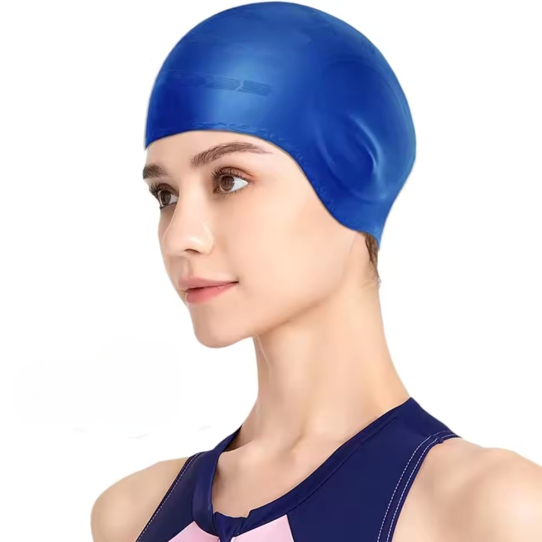 Soft Swim Cap with Ear Plugs