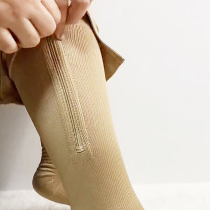 Comfort Fit Compression Socks with Zip Closure
