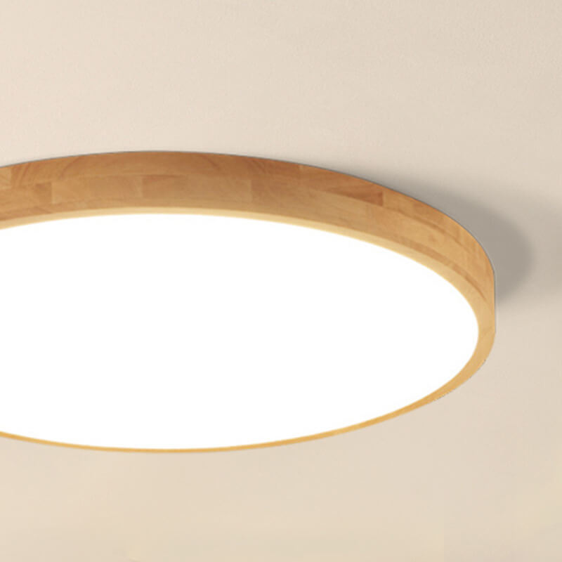 Sleek Wood LED Ceiling Light 24 Adjustable Warm White