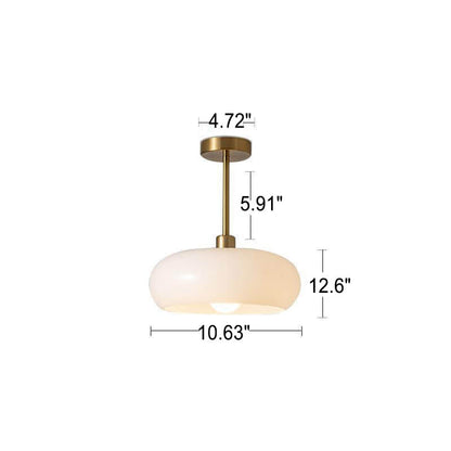 Sleek Glass Copper Pendant Light Fixture