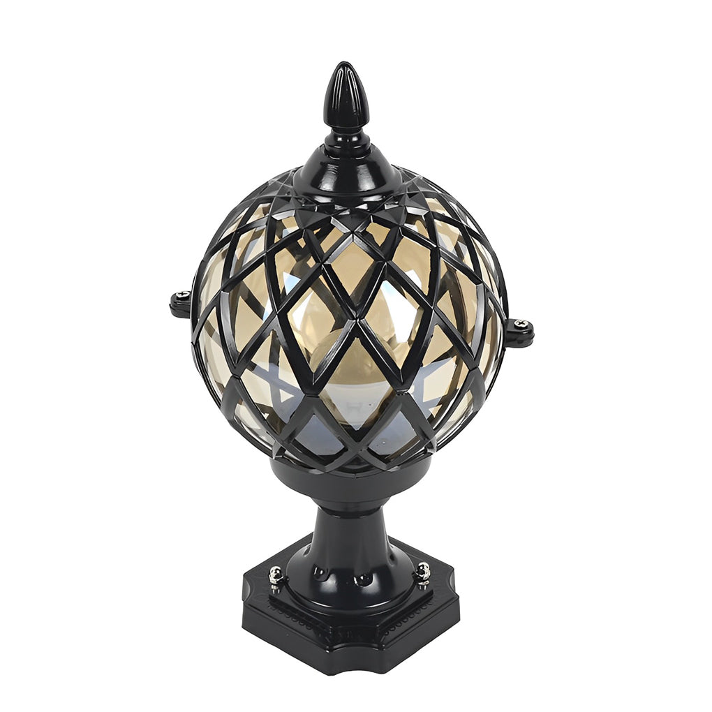 Durable Metal Round Solar Powered Outdoor Garden Lights
