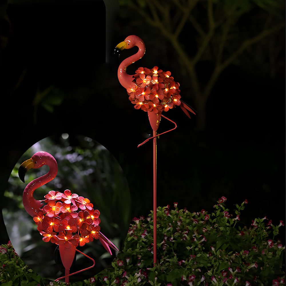 Colorful Pink Outdoor Solar LED Garden Lights - 2 Pack - Cofik