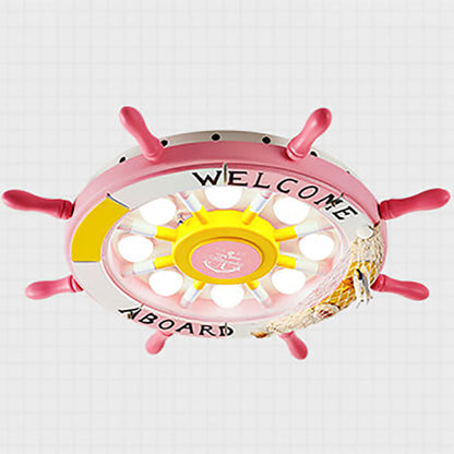 Colorful Kids Sailboat LED Ceiling Light
