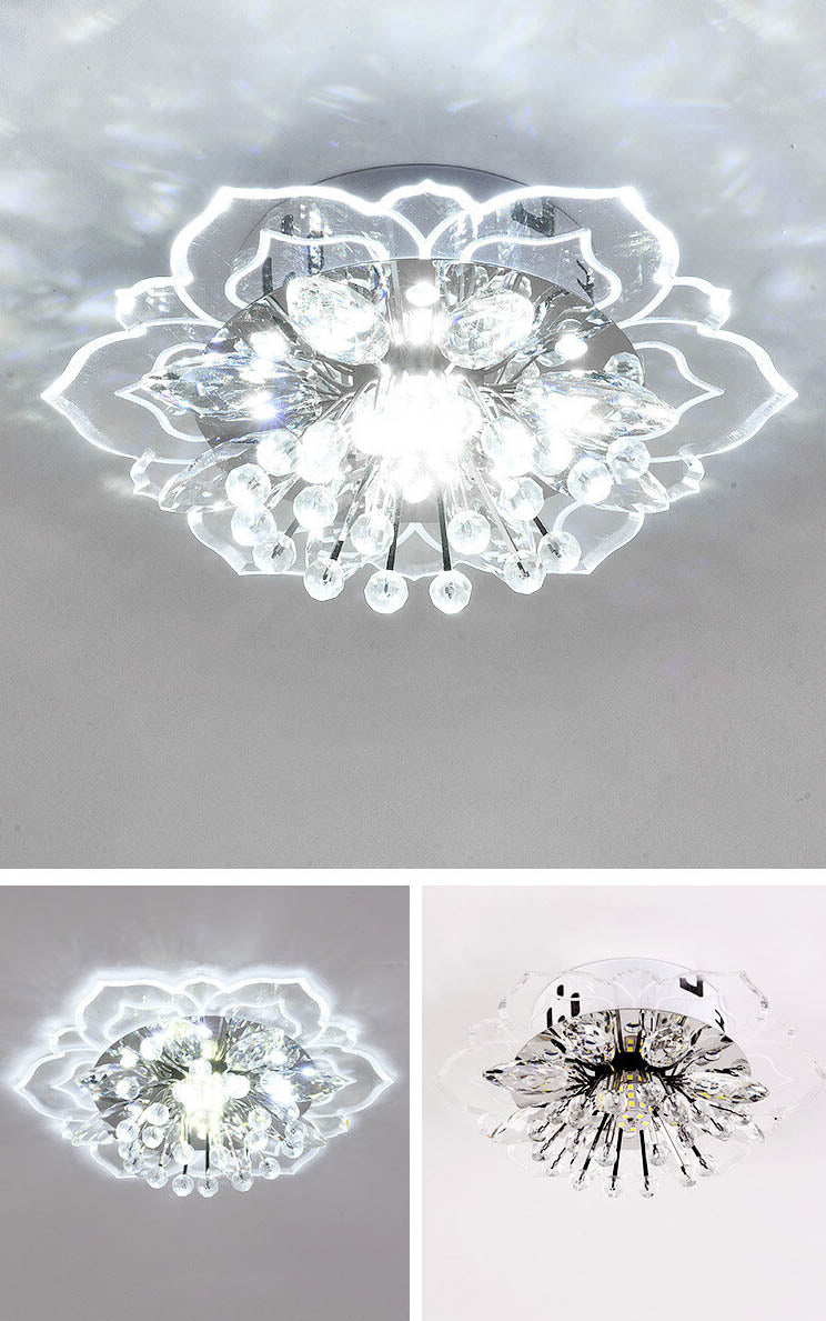Elegant Crystal LED Flush Mount Ceiling Light