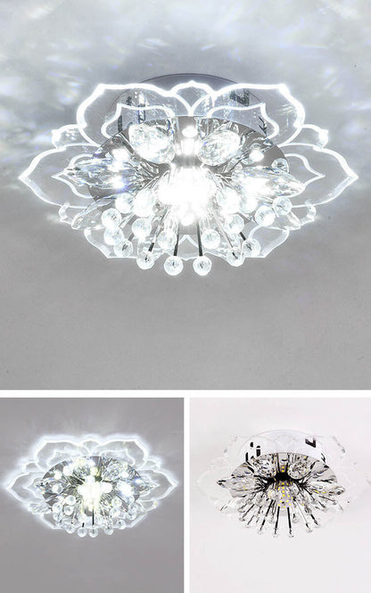 Elegant Crystal LED Flush Mount Ceiling Light