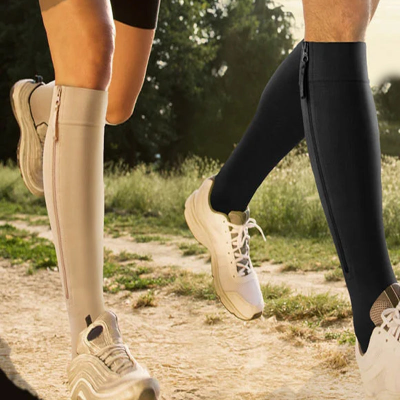 Comfort Fit Compression Socks with Zip Closure
