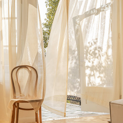 Sheer White Drapes for Living Room