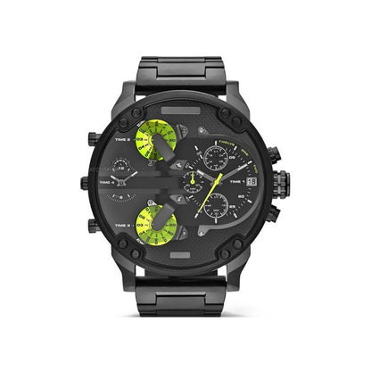 Modern Stainless Steel Quartz Chrono Watch