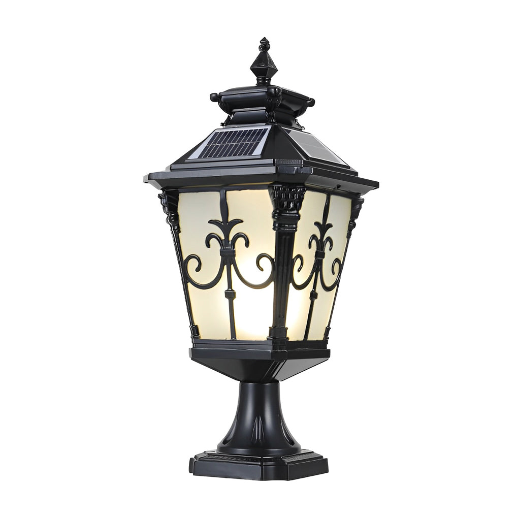 Vintage Design Outdoor Solar Powered Fence Post Lights