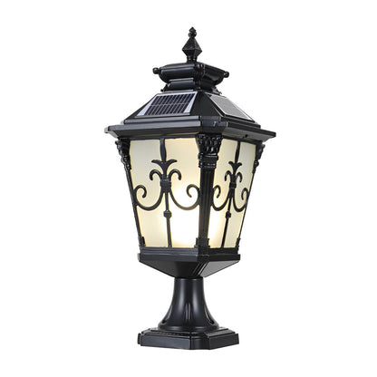 Vintage Design Outdoor Solar Powered Fence Post Lights
