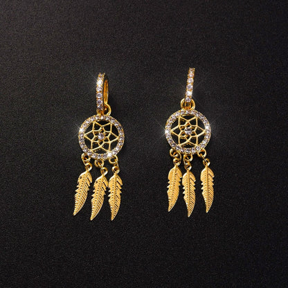 Luxurious 14k Gold Stud Earrings