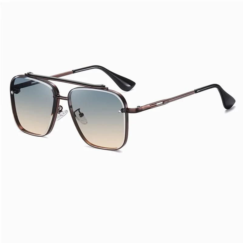 Trendy Men's Shades with Big Metal Frames