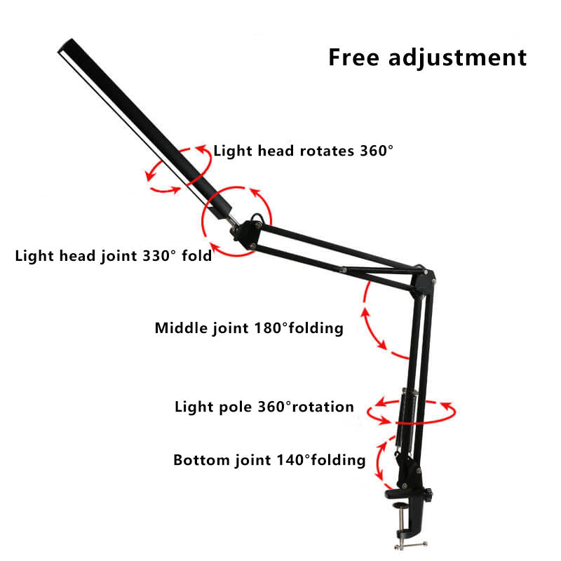 Portable Adjustable LED Desk Reading Lamp