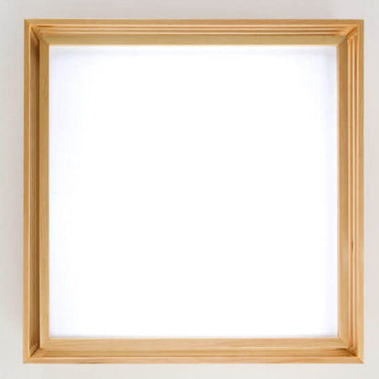 Sleek LED Ceiling Light Wooden Beige Modern Room Fixture