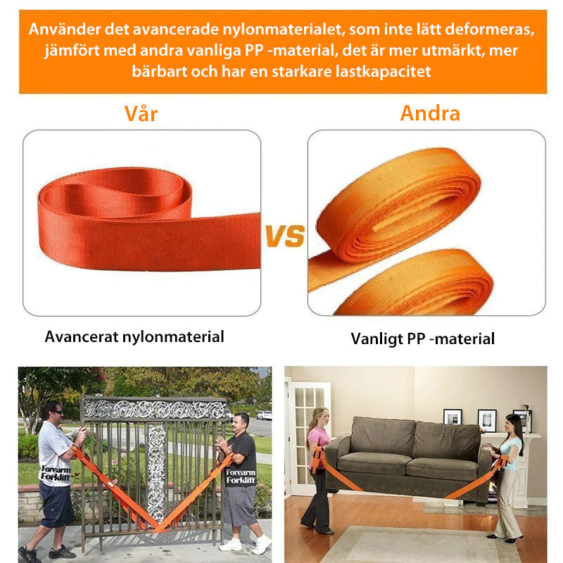 Heavy Duty Furniture Lifting Straps - 2 Piece Set