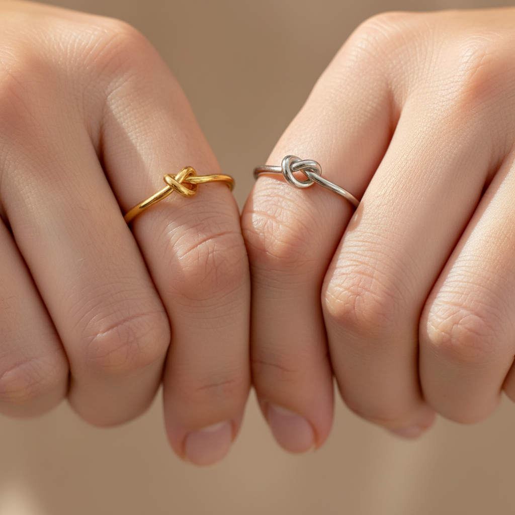 Delicate Love Knot Engagement Ring - Cofik