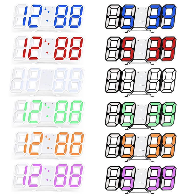 Modern 3D LED Alarm Clock Radio