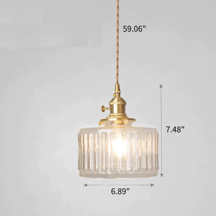 Vintage Style Single Glass Pendant Lamp