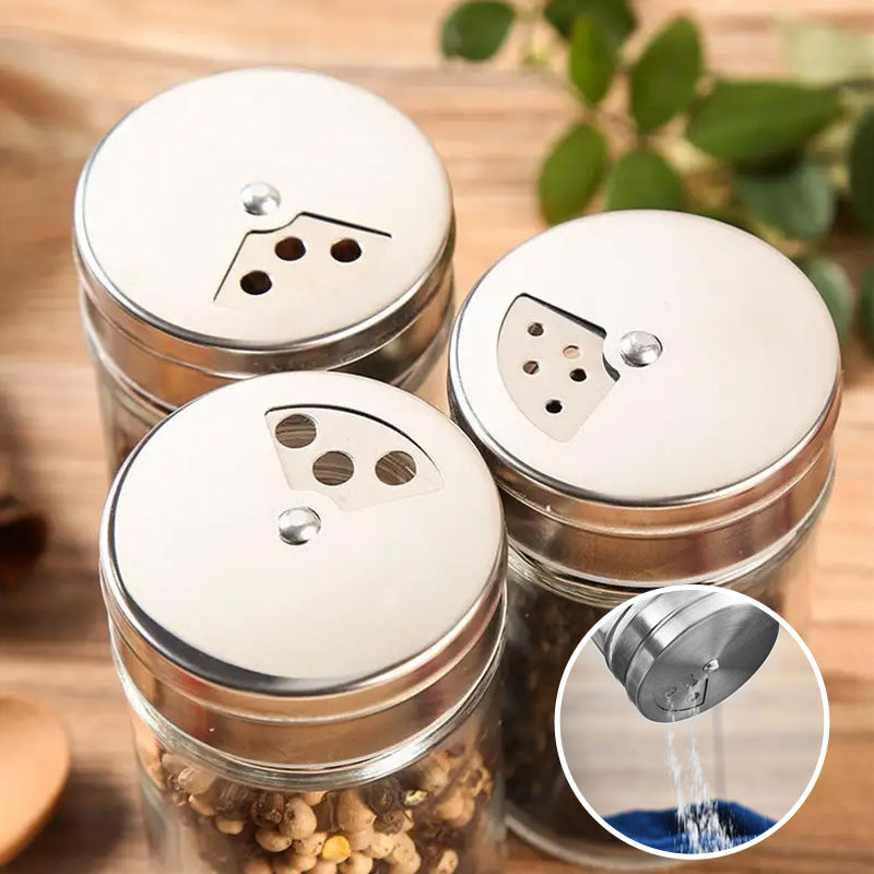 Clear Spice Storage Jar Set