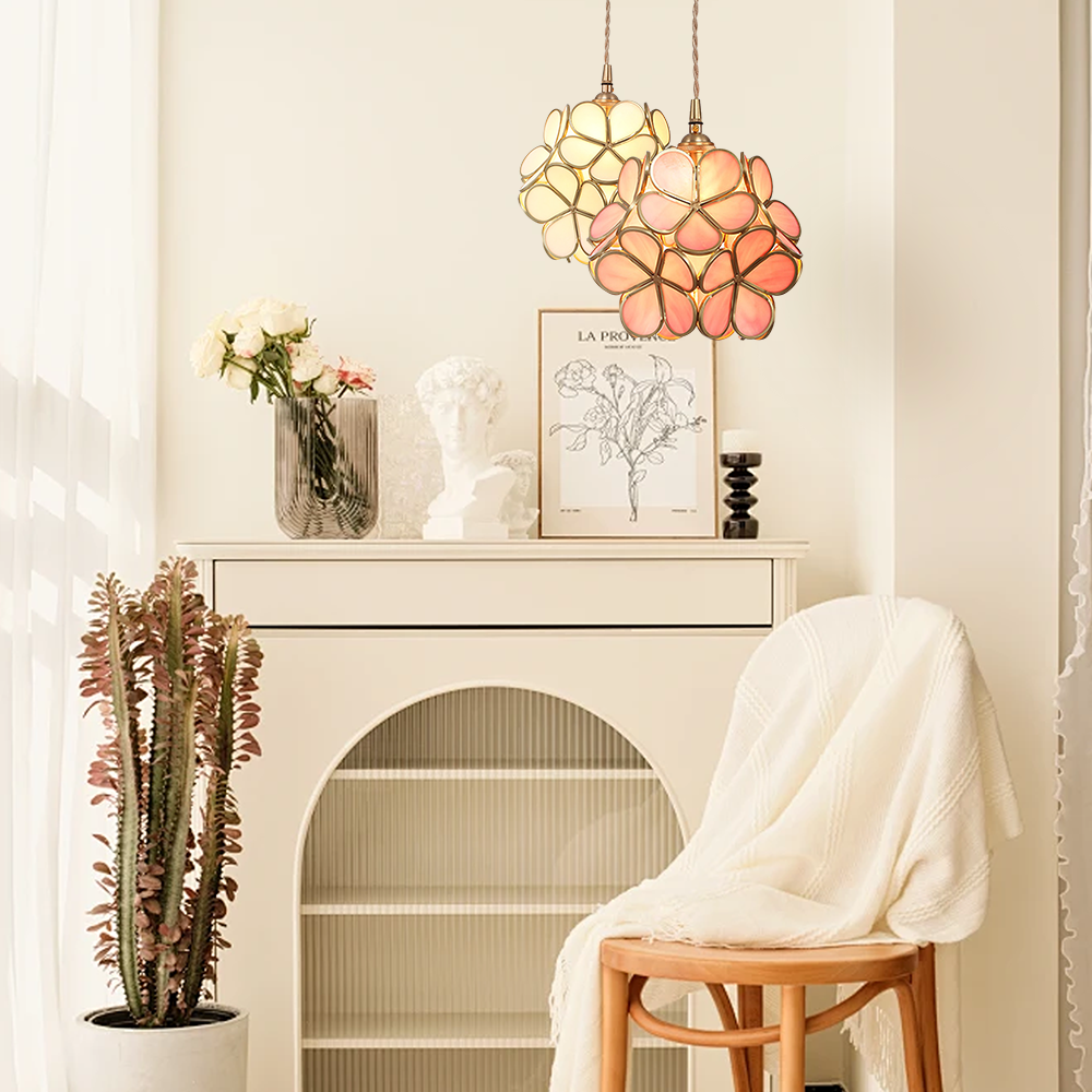 Elegant Glass Drop Pendant Light Fixture