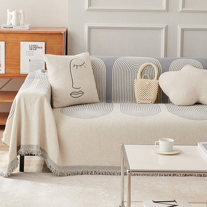 Plush Reversible Couch Slipcover