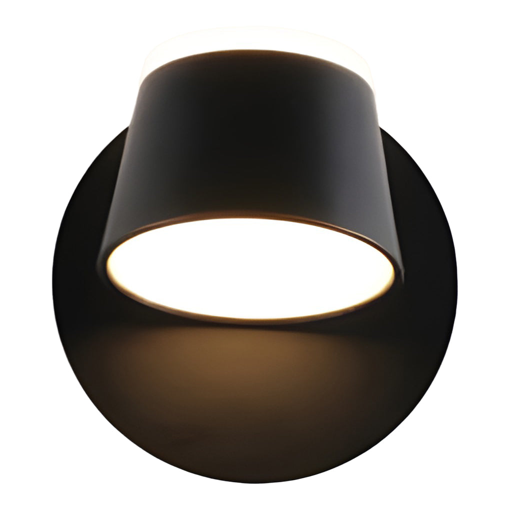 Compact Black Metal LED Wall Light Adjustable