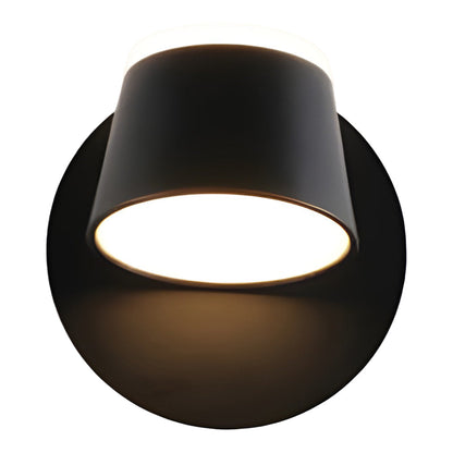 Compact Black Metal LED Wall Light Adjustable