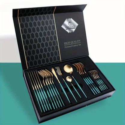 Premium Silverware Set 24-Piece Fine Dining Essentials - Cofik