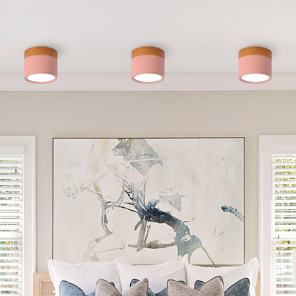 Slim LED Ceiling Fixture Modern Cylinder Light