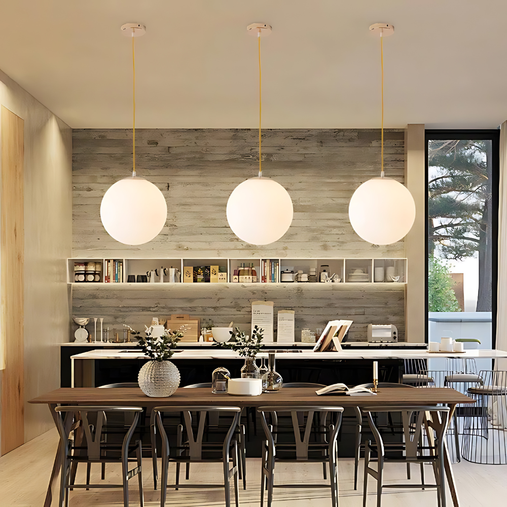 Simple Glass Pendant Ceiling Light Fixture