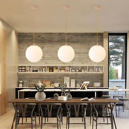 Simple Glass Pendant Ceiling Light Fixture