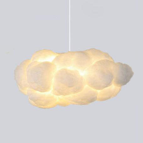 Sleek White Adjustable Hanging Ceiling Lamp