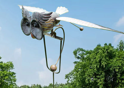 Colorful Outdoor Windmill Spinner with Garden Stake