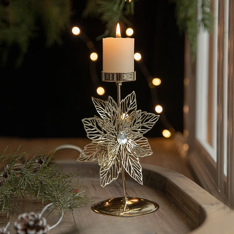 Holiday Candle Holders Star Tree Design