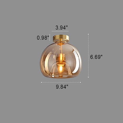 Modern Smoke Gray Glass Light Fixture